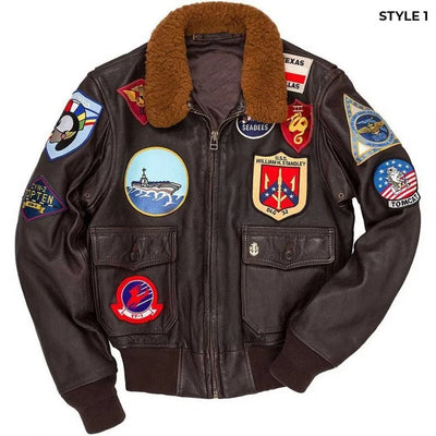 Tom Cruise Top Gun Bomber Leather Jacket