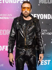 Nicolas Cage Beyond Fest Leather Jacket