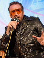 Nicolas Cage Beyond Fest Leather Jacket