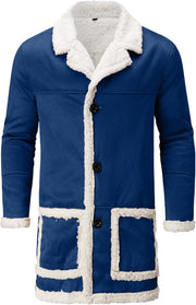 Mens Christmas Shearling Leather Coat