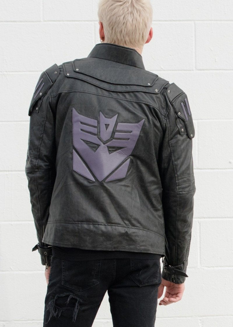 Mens Transformers Decepticon Shield Black Armor Jacket