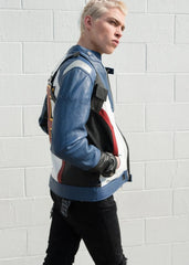 Mens Soldier 76 Biker Leather Jacket