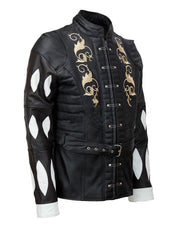 Astarion Black Leather BG3 Cosplay Gaming Jacket