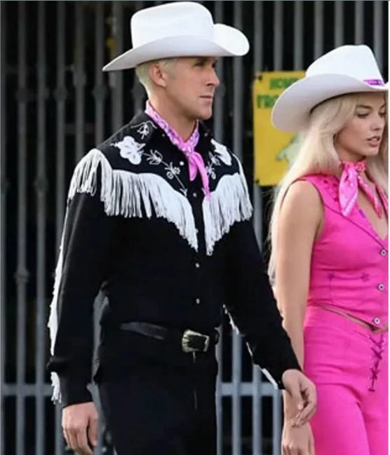 Barbie 2023 Ryan Gosling Black Cowboy Jacket