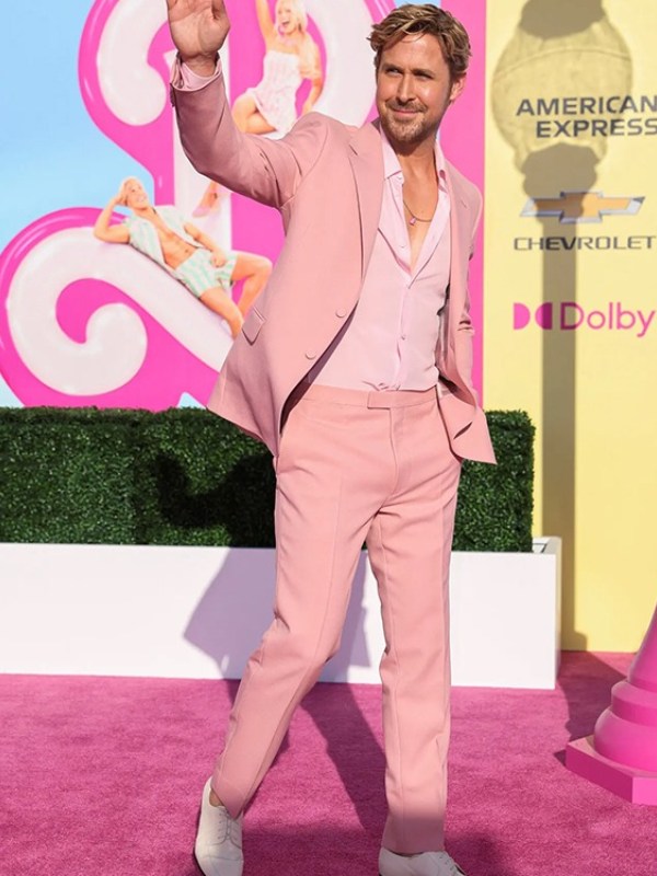 Barbie Movie 2023 Ken Ryan Gosling Pink Blazer Suit