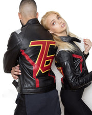 Men's Soldier 76 Jet Black Real Leather Jacket