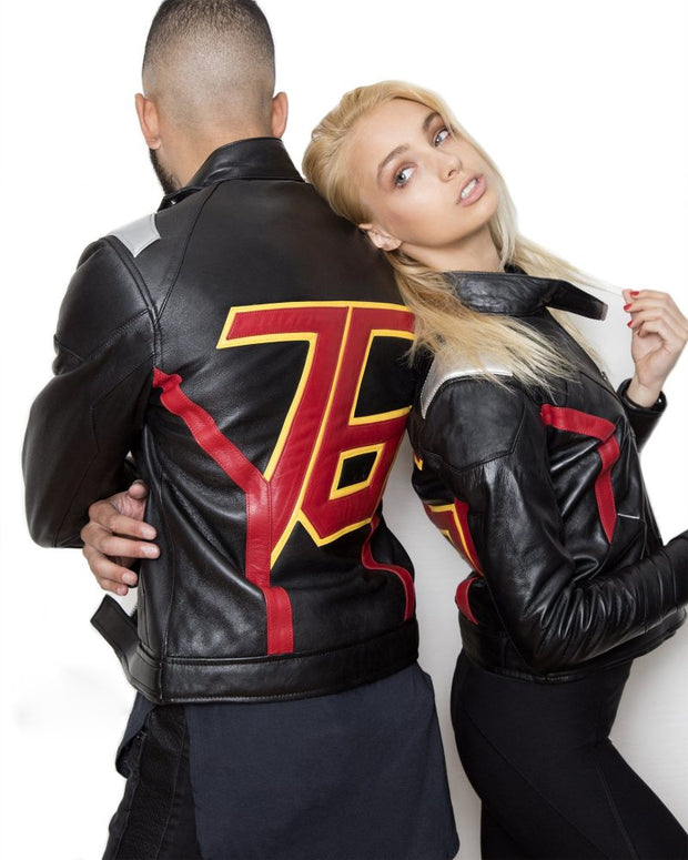 Men's Soldier 76 Jet Black Real Leather Jacket