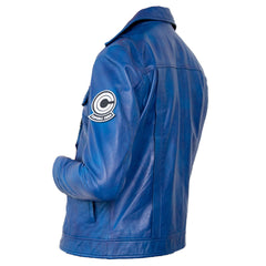 Future Trunks Anime Blue Leather Cosplay Jacket