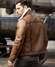 Mens Brown Leather Jacket With Fur Collar