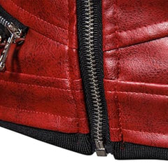 Mens Genuine Leather Red Jacket