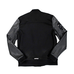 Chrome Hearts Black Letterman Bomber Jacket