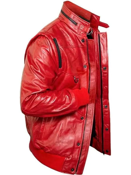 Johnny Lawrence Cobra Kai Red Leather Jacket