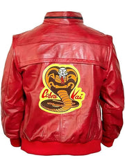 Johnny Lawrence Cobra Kai Red Leather Jacket