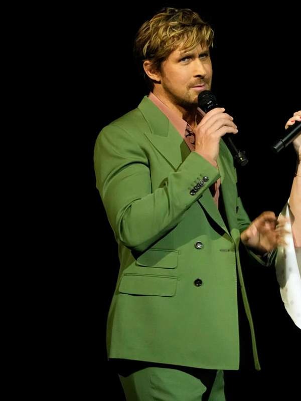 The Fall Guy 2024 Outfits Ryan Gosling Green Blazer