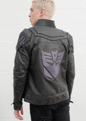 Mens Transformers Decepticon Shield Black Armor Jacket