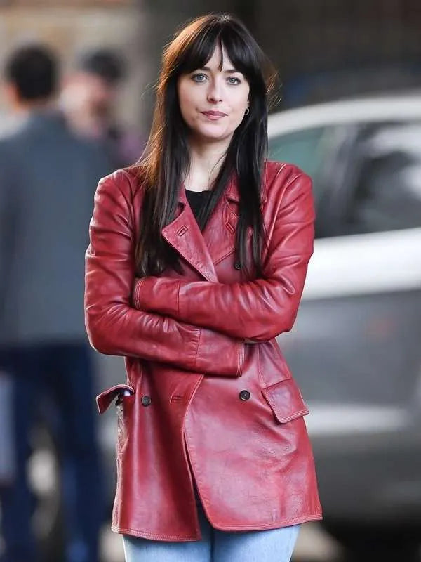 Madame Web Dakota Johnson Double Breasted Coat