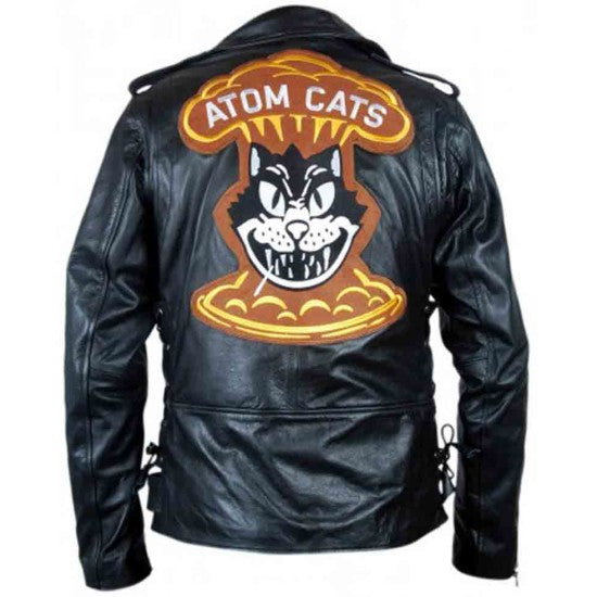 Fallout 4 Atom Cats Black Motorcycle Rider Leather Jacket