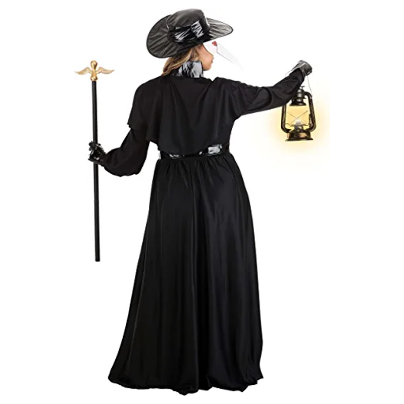 Halloween Black Plague Doctor Long Coat