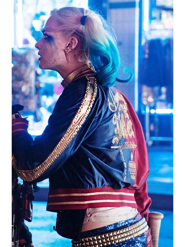 Suicide Squad Jacket - Harley Quinn Satin Jacket