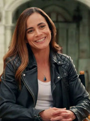 Alice Braga Hypnotic 2023 Black Leather Jacket