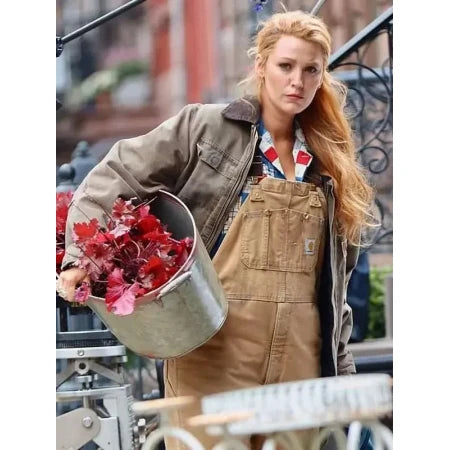 Blake Lively It Ends with Us Grey Bomber Jacket