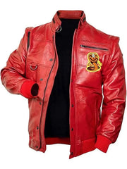 Johnny Lawrence Cobra Kai Red Leather Jacket