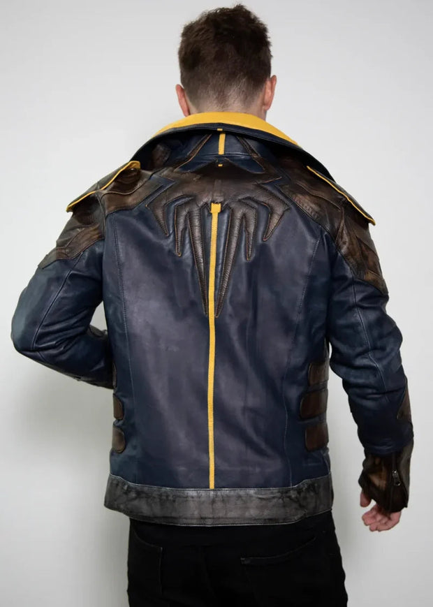 Zane Vault Hunter Borderlands Blue Leather Jacket