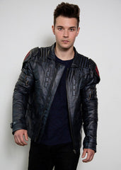 Men Transformers One Autobot Shield Leather Jacket