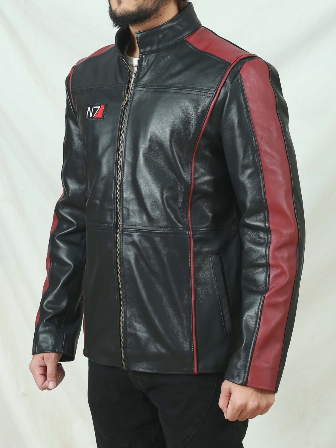 Mens Mass Effect 3 N7 Leather Jacket