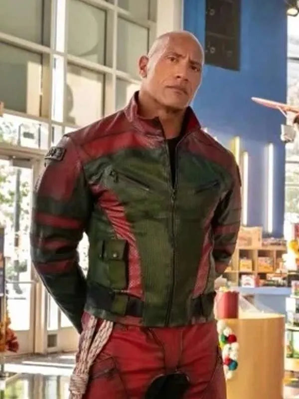 Dwayne Johnson Red One Leather Jacket