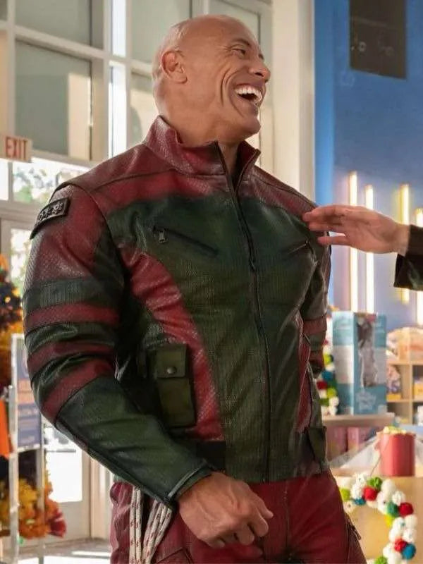 Dwayne Johnson Red One Real Leather Jacket