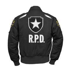 Resident Evil 2 Leon Kennedy Black Bomber Jacket