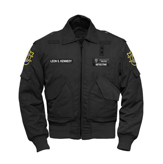 Resident Evil 2 Leon Kennedy Black Bomber Jacket