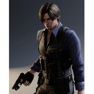 Resident Evil 6 Leon Kennedy Brown Leather Vest