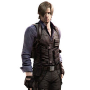 Resident Evil 6 Leon Kennedy Brown Leather Vest