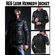 Resident Evil 6 Game Leon Kennedy Black Leather Jacket