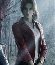 Resident Evil Infinite Darkness Claire Redfield Red Biker Jacket