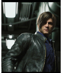 Resident Evil Infinite Darkness Leon Leather Jacket