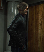 Resident Evil Infinite Darkness Leon Kennedy Black Leather Jacket