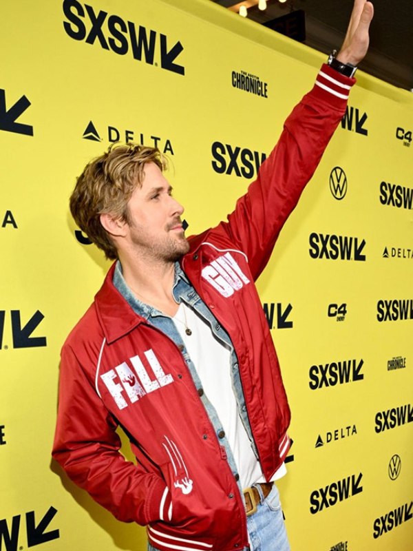 The Fall Guy 2024 Ryan Gosling SXSW Red Cotton Polyester Jacket