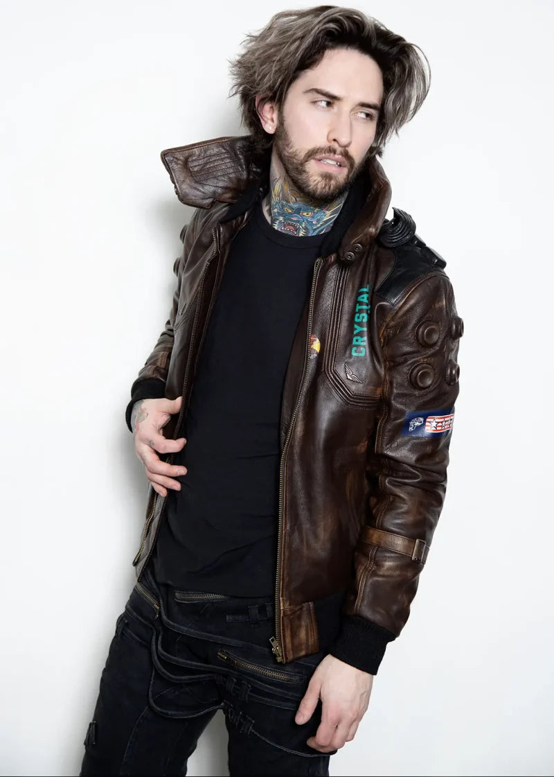 Cyberpunk 2077 Samurai Bomber Leather Jacket