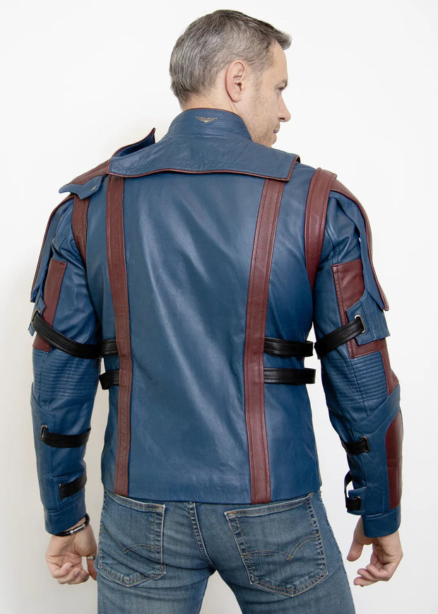 Galaxy Blue Outlaw Blue Leather Jacket