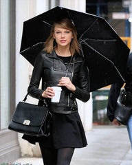 Taylor Swift Biker Black Leather Jacket