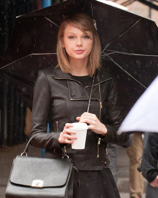 Taylor Swift Biker Black Leather Jacket