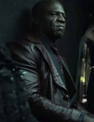 The Killer’s Game Terry Crews Brown Leather Coat