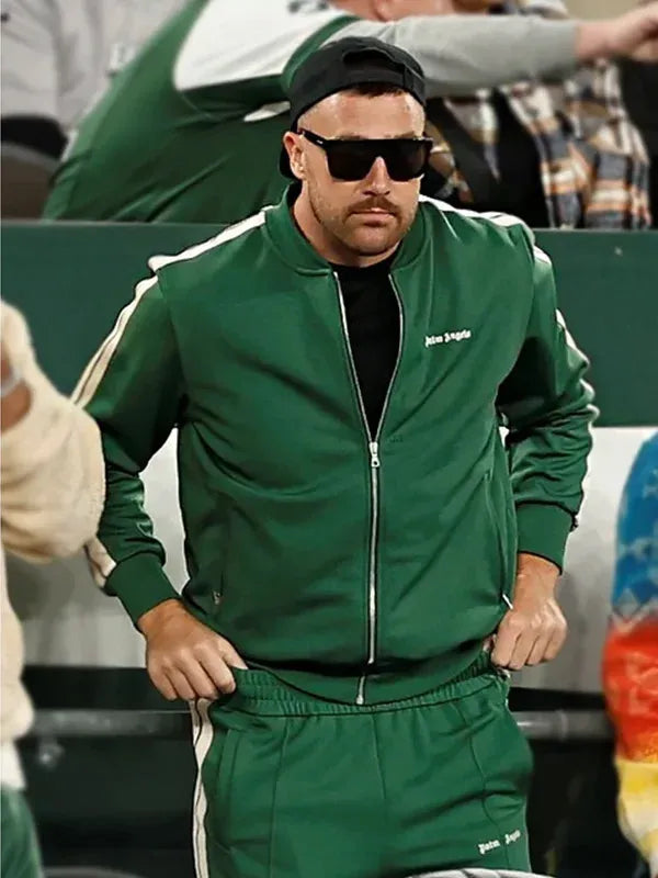 Travis Kelce Eagles Green Track Suit Jacket