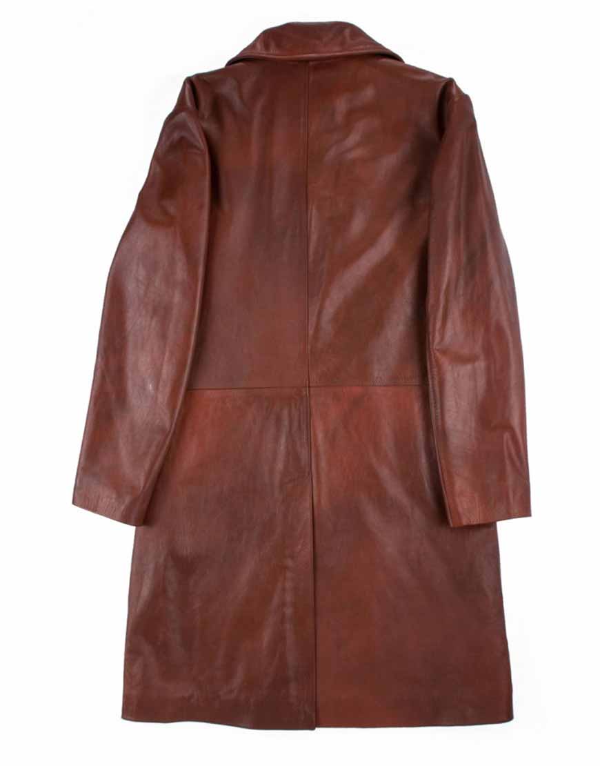 Mens Deadshot Brown Leather Coat