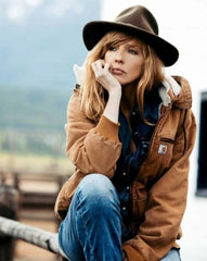 Yellowstone Beth Dutton Brown Bomber Jacket