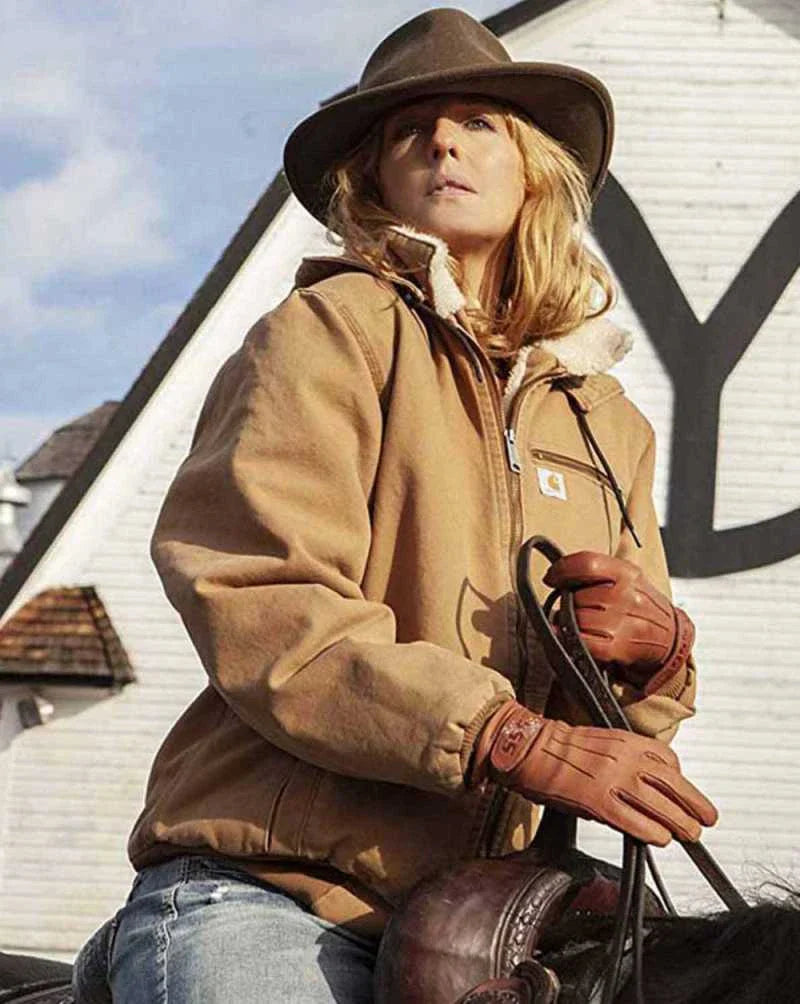 Yellowstone Beth Dutton Brown Bomber Jacket