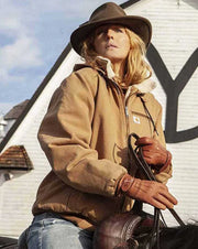 Beth Dutton Light Brown Cotton Bomber Jacket